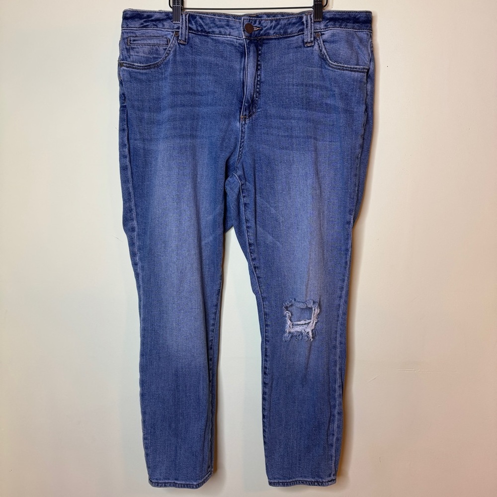 Kut Boyfriend Jeans Distressed Denim